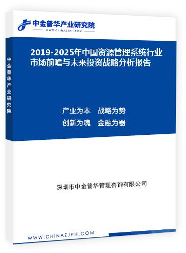 2019-2025年中國資源管理系統(tǒng)行業(yè)市場前瞻與未來投資戰(zhàn)略分析報告