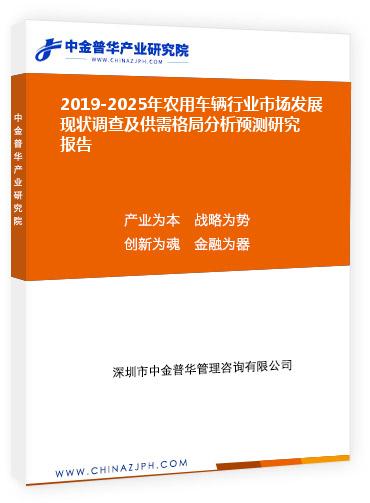 2019-2025年農(nóng)用車輛行業(yè)市場發(fā)展現(xiàn)狀調查及供需格局分析預測研究報告