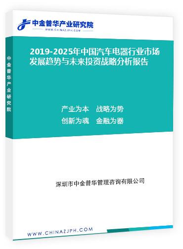 2019-2025年中國汽車電器行業(yè)市場發(fā)展趨勢與未來投資戰(zhàn)略分析報告